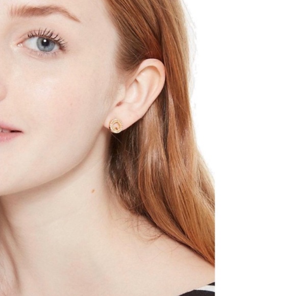 🆕 Kate Spade ♠️ New York Pave Halo Stud Earrings - Picture 2 of 5